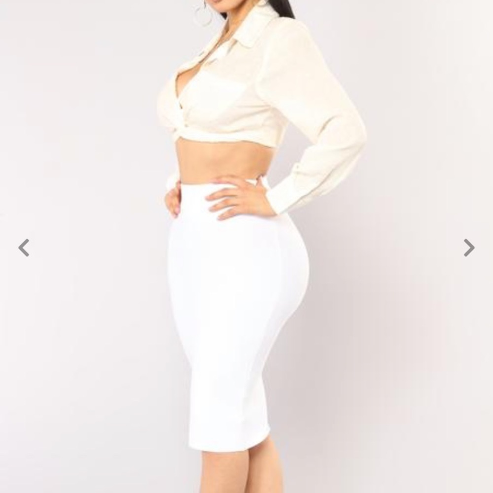 Brand new white bandage skirt!